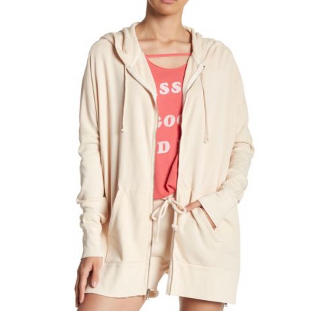 Wildfox Charmed Knit Front Zip Hoodie